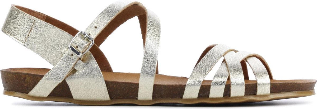 Red Rag Vrouwen Leren  Sandalen / Damesschoenen 79226 - Goud - Maat 41