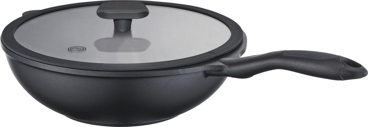 MasterChef - Wokpan - Incl. Glazen Deksel Ø 28 cm - Aluminium