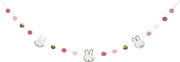 nijntje versiering verjaardag - Nijntje vlaggenlijnen versiering - Feest/verjaardag slingers kinderfeestje - Confetti Slinger Nijntje Roze/Goud - Hoera  - Letterslinger Meisje - deco slinger nijntje / deco garland miffy - babyshower versiering
