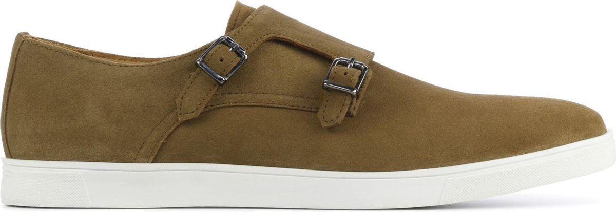 Stefano Lauran Mannen Suède Gespschoenen / Herenschoenen / Instapper S3019 - Camel - Maat  43