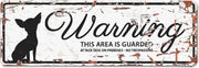 D&D Waakbord / Warning sign mini chihuahua gb Wit 12x4cm