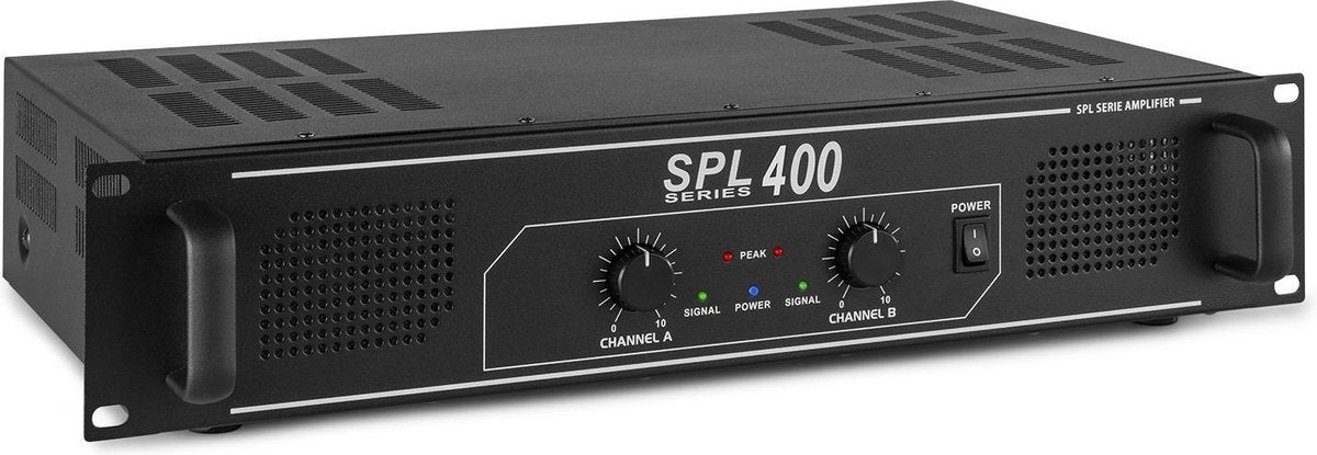 Skytec SPL400 2-kanaals DJ PA versterker -  2x 200W