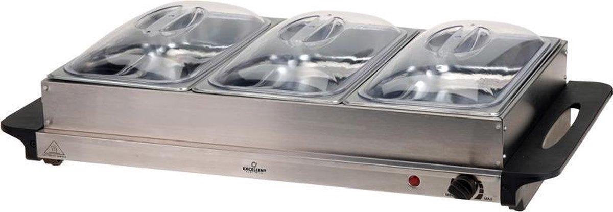 Excellent Electrics - Elektrische 2 in 1 RVS Buffetwarmer (300W)