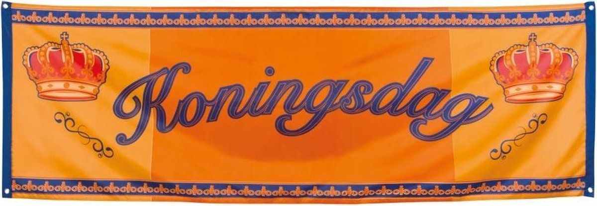Koningsdag oranje spandoek banner