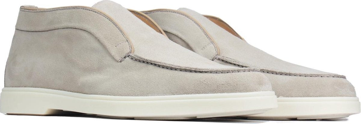 Santoni InstapSchoen Grijs  - Maat 44 - Heren - Lente/Zomer Collectie - Suède