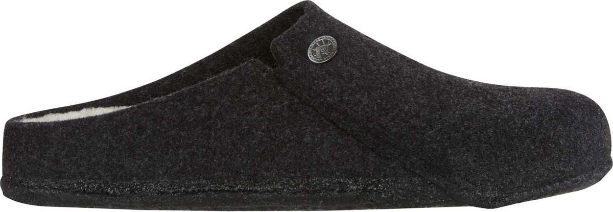 Birkenstock Zermatt narrow Filz Shearling Cozy Home Dames Pantoffels - Antraciet - Maat 36