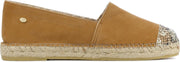Fred de la Bretoniere Vrouwen Suède Espadrilles / Damesschoenen  -   152010154 - Cognac - maat 39