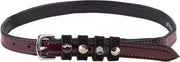 RelaxPets - Imperial Riding - Sporenriempjes - Kwaliteitsleer - Lakleer - Strass Steentjes - Bordeaux - 52 cm