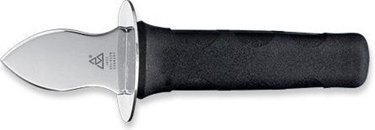 Triangle Oesterbreker zwart Kunststof handvat met krop in doos 54 Vis-schaaldieren tools RVS 17 cmOesterbreker zwart Kunststof handvat met krop in doos 54 Vis-schaaldieren tools RVS 17 cm