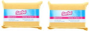 2x Sorbo ramen/huishoud zeemsponzen 11 x 7 x 3 cm - Schoonmaak zemen - zeemsponzen