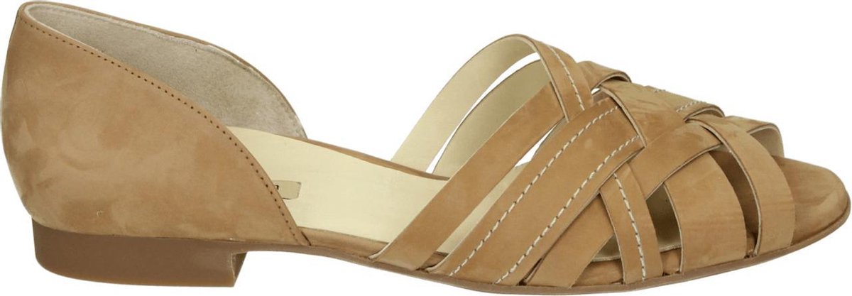 Paul Green 3773 - Volwassenen Platte sandalenDames Sandalen - Kleur: Cognac - Maat: 37.5