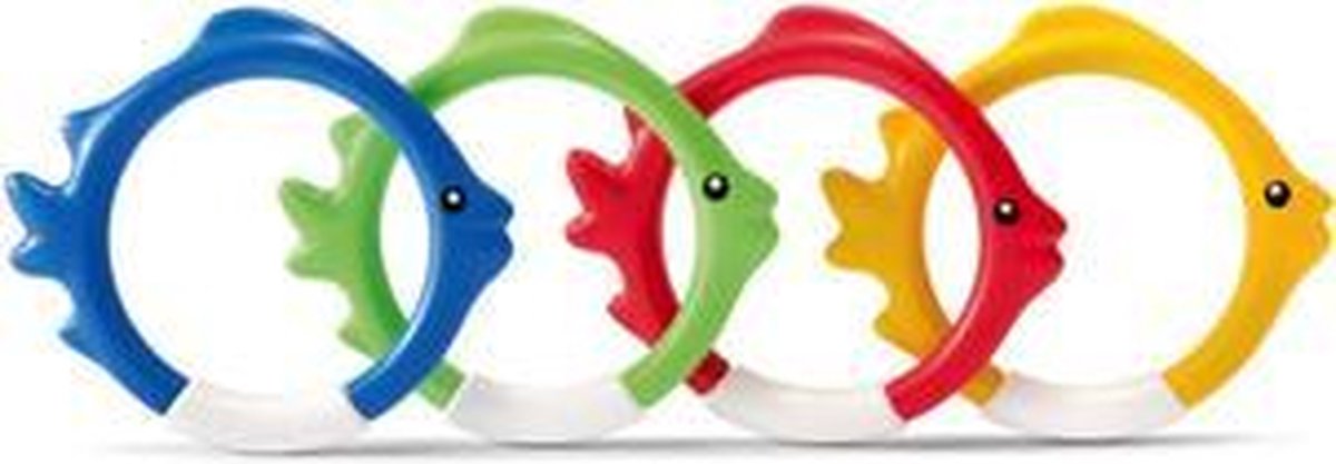 Intex duikringen - 4x vissen - assorti kleuren