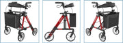 Stylus rollator Rehasense rood - aluminium - compleet met stokhouder
