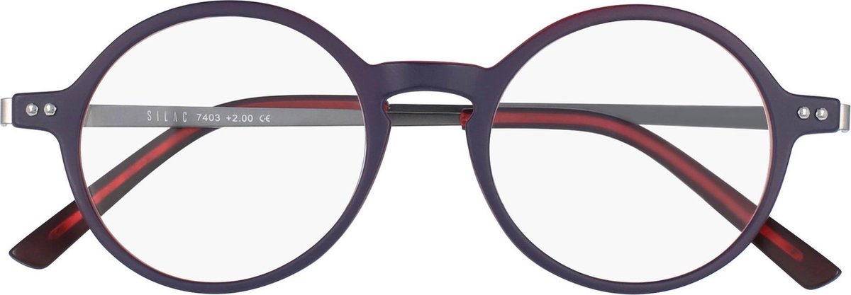 SILAC - NAVY METAL- Leesbrillen voor Vrouwen en Mannen - 7403 - Dioptrie +1.00