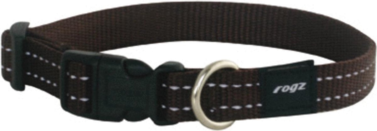 Rogz For Dogs Snake Hondenhalsband 16 mm x 26-40 cm - Choco