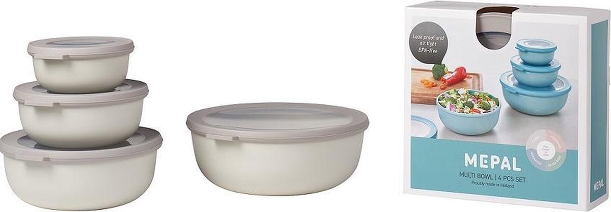 Mepal - Multikom Cirqula 4-delige set (350 + 750 + 1250 + 2250 ml) - Mag in de vriezer