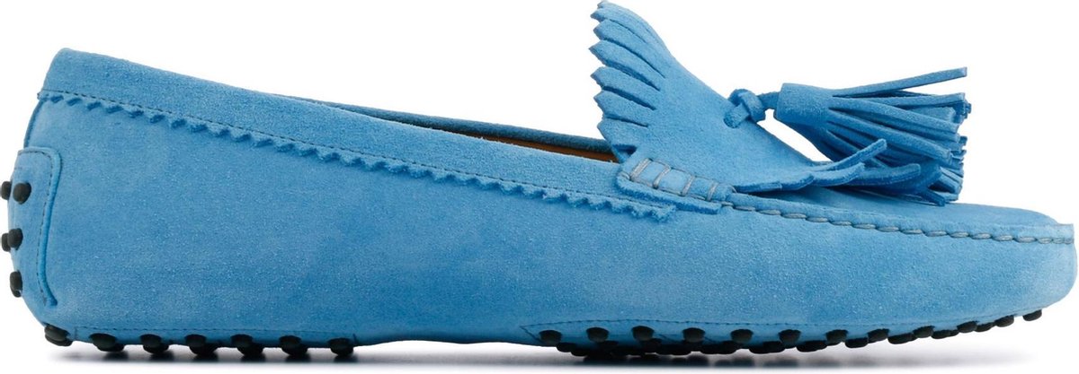 Stefano Lauran Suède Dames Mocassins - Blauw - Maat 41