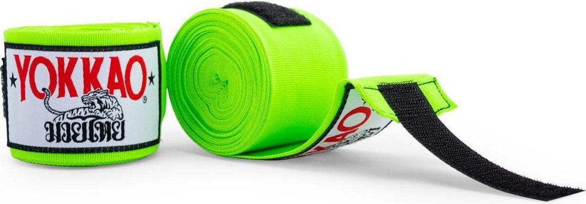 Yokkao Premium Muay Thai Handwraps - Neon Groen - 4 meter