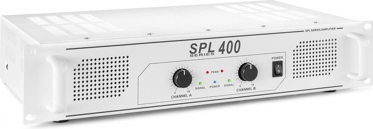 Skytec SPL400 2-kanaals DJ versterker Wit - 2x 200W