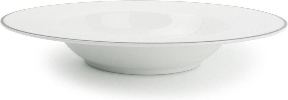Salt&Pepper Diep bord 23/14xH4cm wit Contour - set/4