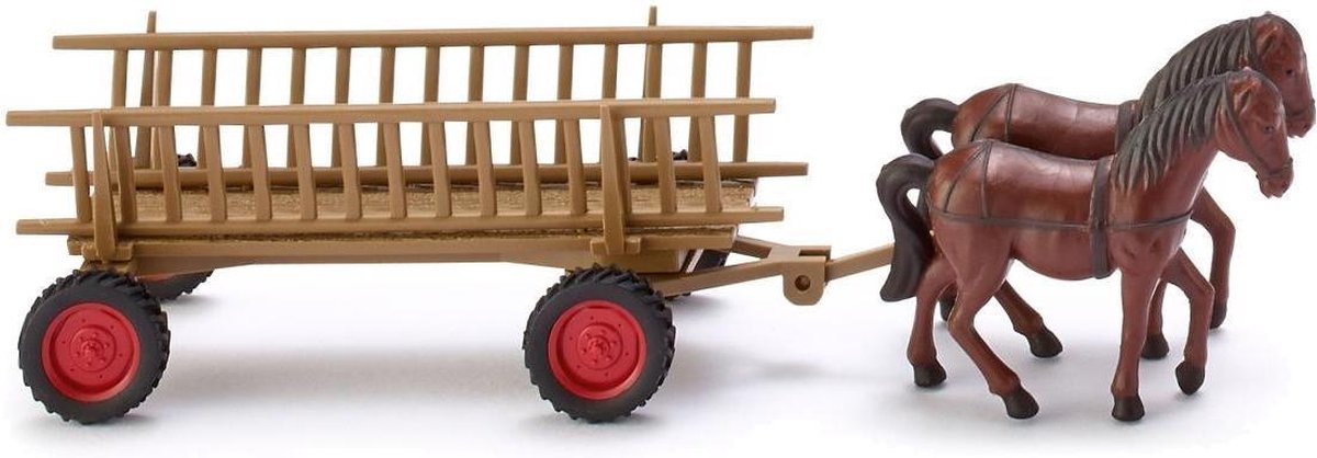 Miniatuur-paard En Wagen 1:87 Bruin