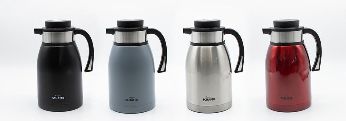 Schafer thermoskan (isoleerkan) 2 liter - zilver