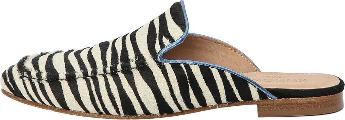 KUNOKA Barbara zebra - Sneakers Dames - maat 42 - Wit Zwart Blauw