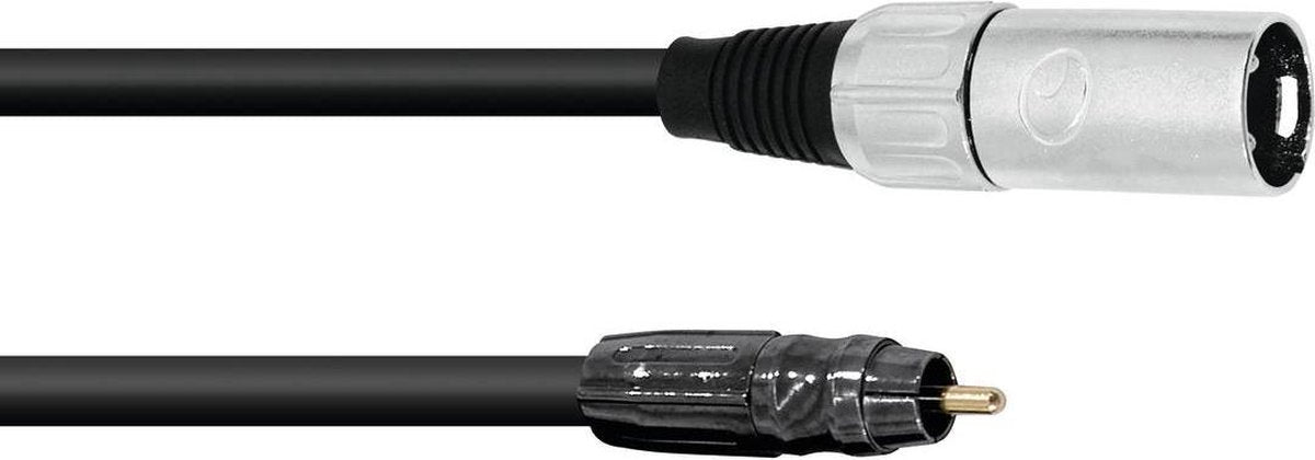 XLR Adapterkabel [1x Cinch-stekker - 1x XLR-stekker 3-polig] 0.90 m Zwart Omnitronic