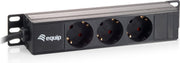 Equip 333299 energiedistributie 1U Zwart 3 AC-uitgang(en)
