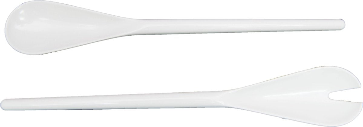 Zak Designs Mono Saladebestek - Set van 2 Stuks - 30 cm - Wit