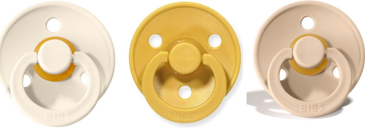 Bibs fopspenen 0-6 maanden set 3 stuks (Ivory