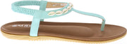 Mrch Label Nikki Slippers Dames - Mintgroen - Maat 38 - Schelpjes