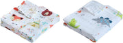 2 stuks Hydrofiele doek XL - 115x115 cm - Inbakerdoek - dinosaurs -  Swaddle doek groot - Hydrofiele luier
