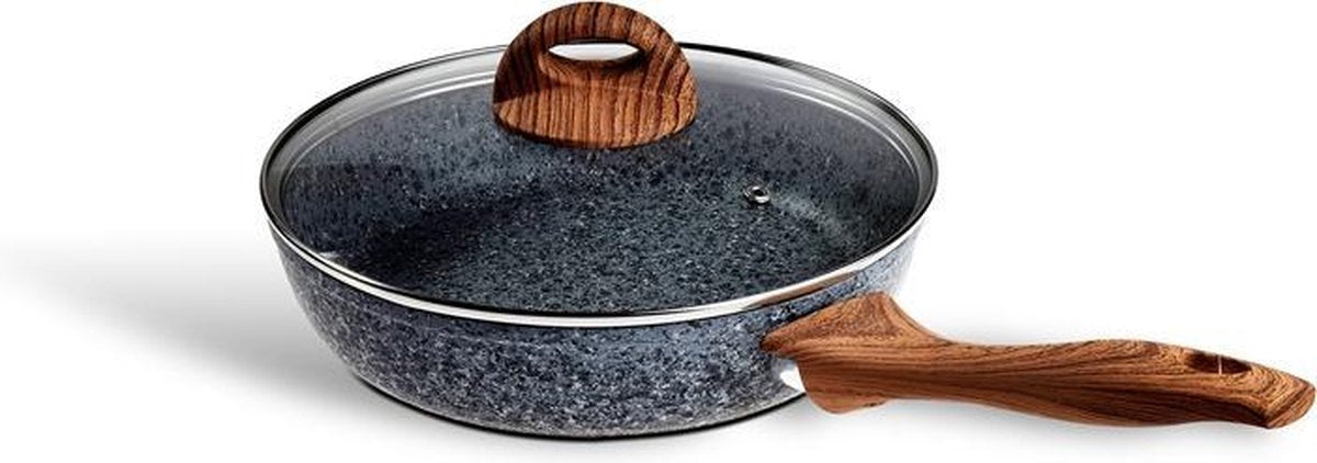 Edënberg Stonetec Line - Luxe Hapjespan Keramisch - Marmeren Coating - 20 cm - 1.2 liter