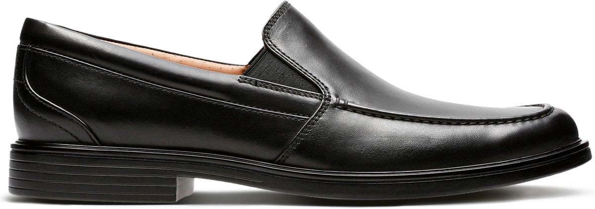 Clarks - Heren schoenen - Un Aldric Slip - G - black leather - maat 39.5
