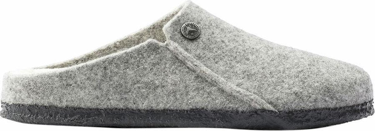 Birkenstock Zermatt narrow Filz Shearling Cozy Home Dames Pantoffels - Light Grey - Maat 36