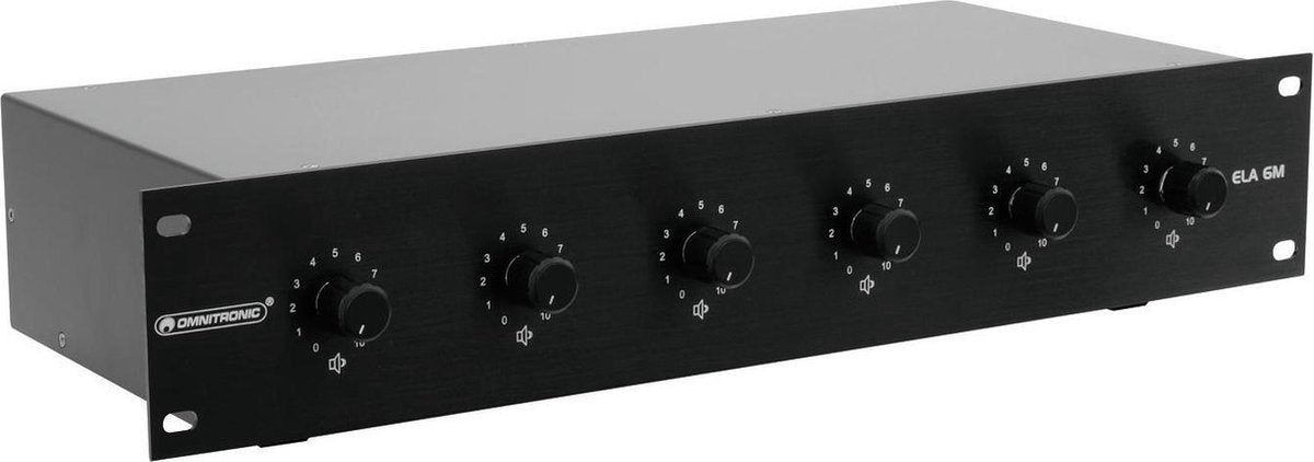 OMNITRONIC PA 6-Zone Mono Vol Contr 20W bk