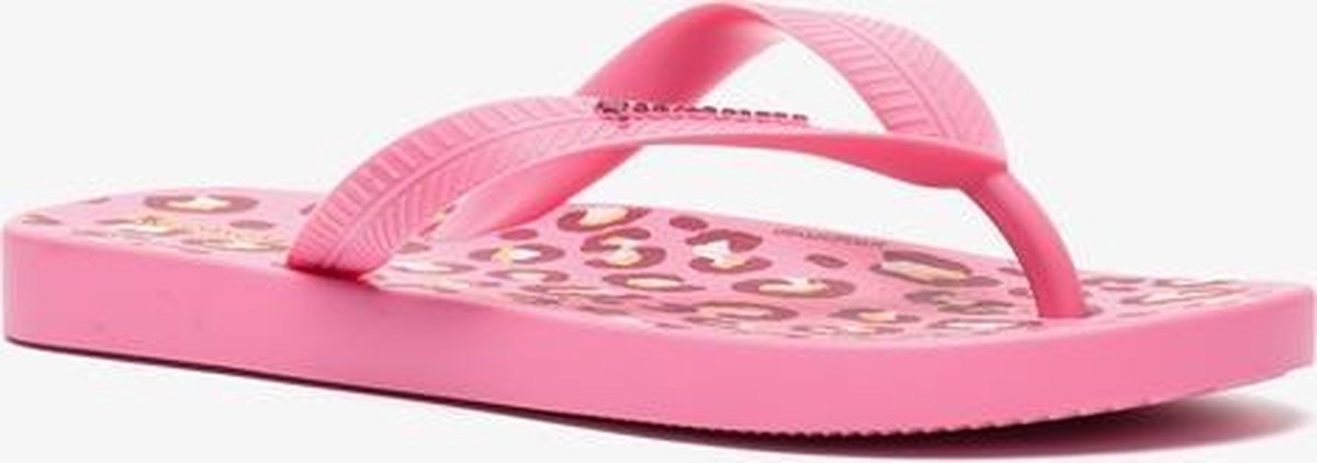 Copacabana vegan kinder teenslippers luipaardprint - Roze - Maat 32