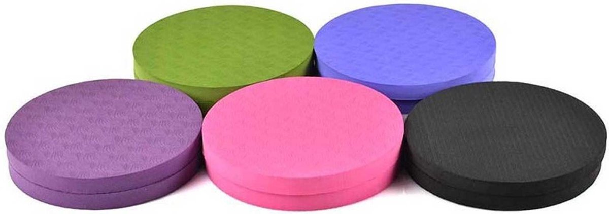 Yoga Kniebeschermer | Yoga Pad | Polsbeschermer | Elleboog bescherming | Sportpad | Set van 2 | Dia 16.5 cm