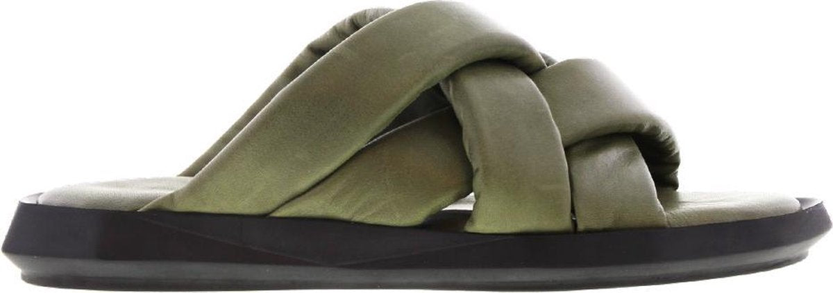 Tango | Pepper 1-f Tiany Kiriloff khaki leather sandal - black sole | Maat: 37
