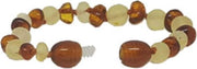 Barnsteen babyarmband | Raw Lemon & Caramel | Pijnstillende werking bij doorkomende tandjes | Handgemaakt