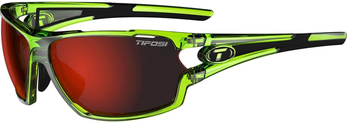 Tifosi bril Amok kristal neon groen clarion rood