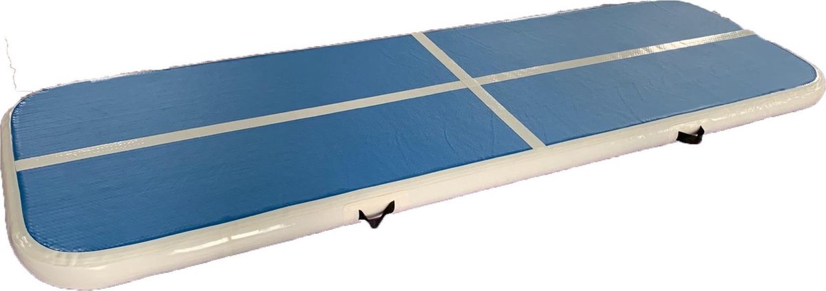 AirTrack Pro - Turnmat - Gymnastiek Blauw| 300x100x10 CM | Sporten & Spelen | Buiten & Binnen | Waterproof | Met elektrische pomp