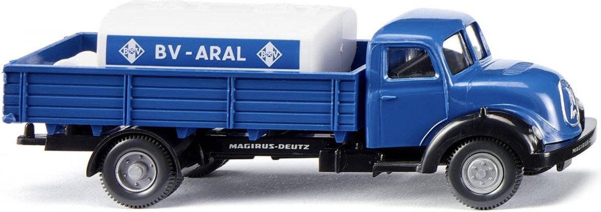 WIKING Magirus Sirius Pritschen-Lkw mit Aufsatztank 'Aral' schaalmodel 1:87