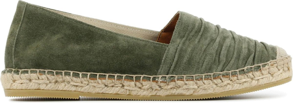 Viguera Vrouwen Suède Espadrilles / Damesschoenen  -   1668 sue - Groen - maat 37
