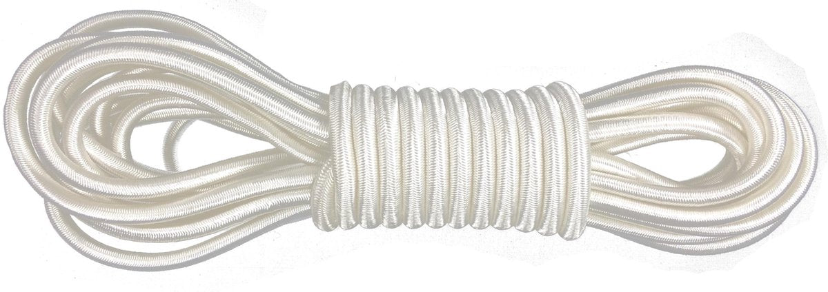 10 mtr - Elastiekkoord - wit - 4 mm - bundel