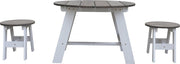 AXI 3-delig Picknickset Rond Grijs/wit - FSC Hout - Tafel incl. 2 krukjes