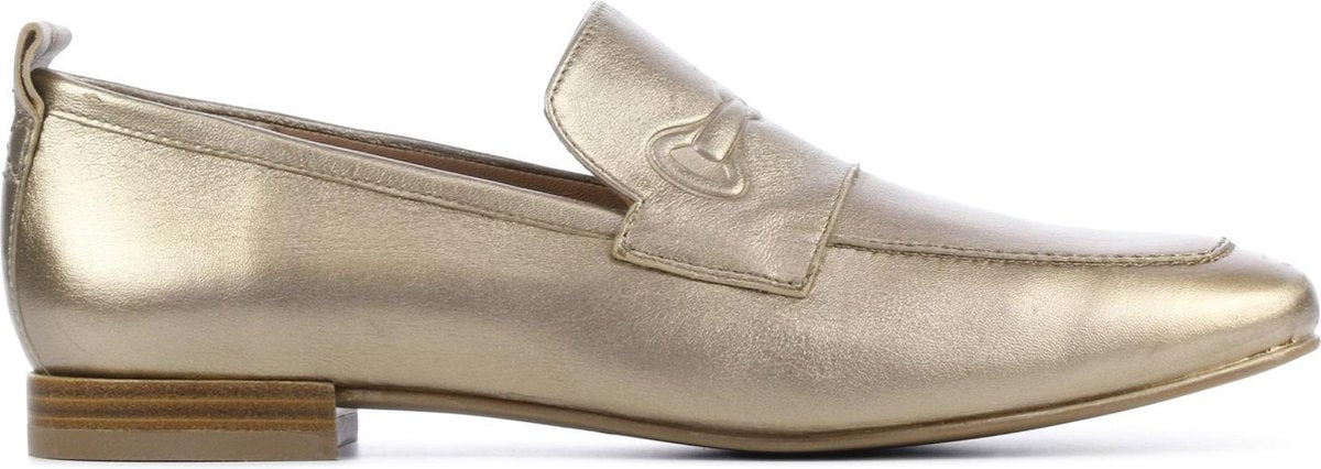 Stefano Lauran Vrouwen Leren Instapschoenen / Damesschoenen / Instapper S1038 met - Brons - Maat  36