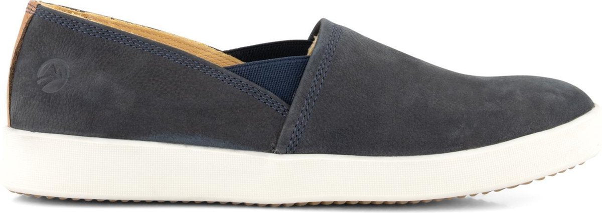 Travelin' Tours Dames - Leren instappers - Slip-On - Espadrilles - Blauw Leer - Maat 36