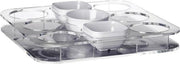 Marine Business Party Dienblad met Houder voor 6 Glazen en 3 Schaaltjes 34 x 34 cm